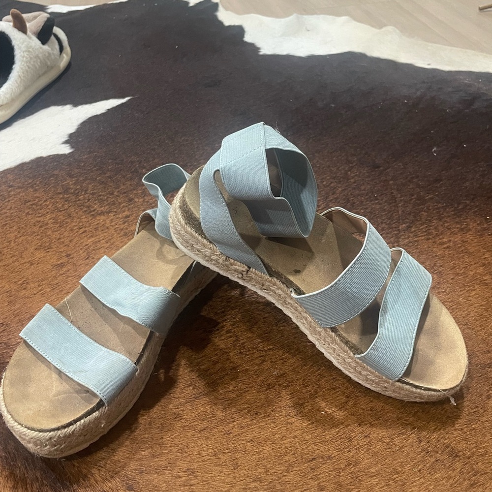 Women's Blue Espadrille Sandals